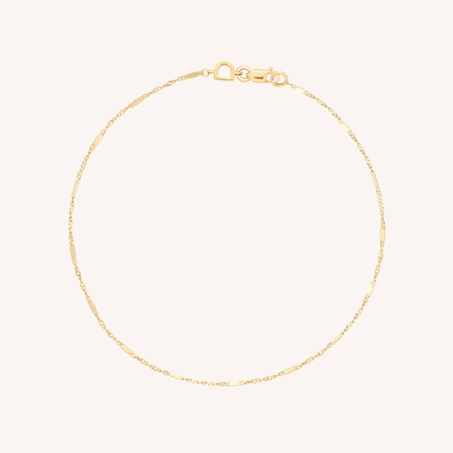 Astrid Chain Anklet in Solid Gold-Astrid &amp; Miyu