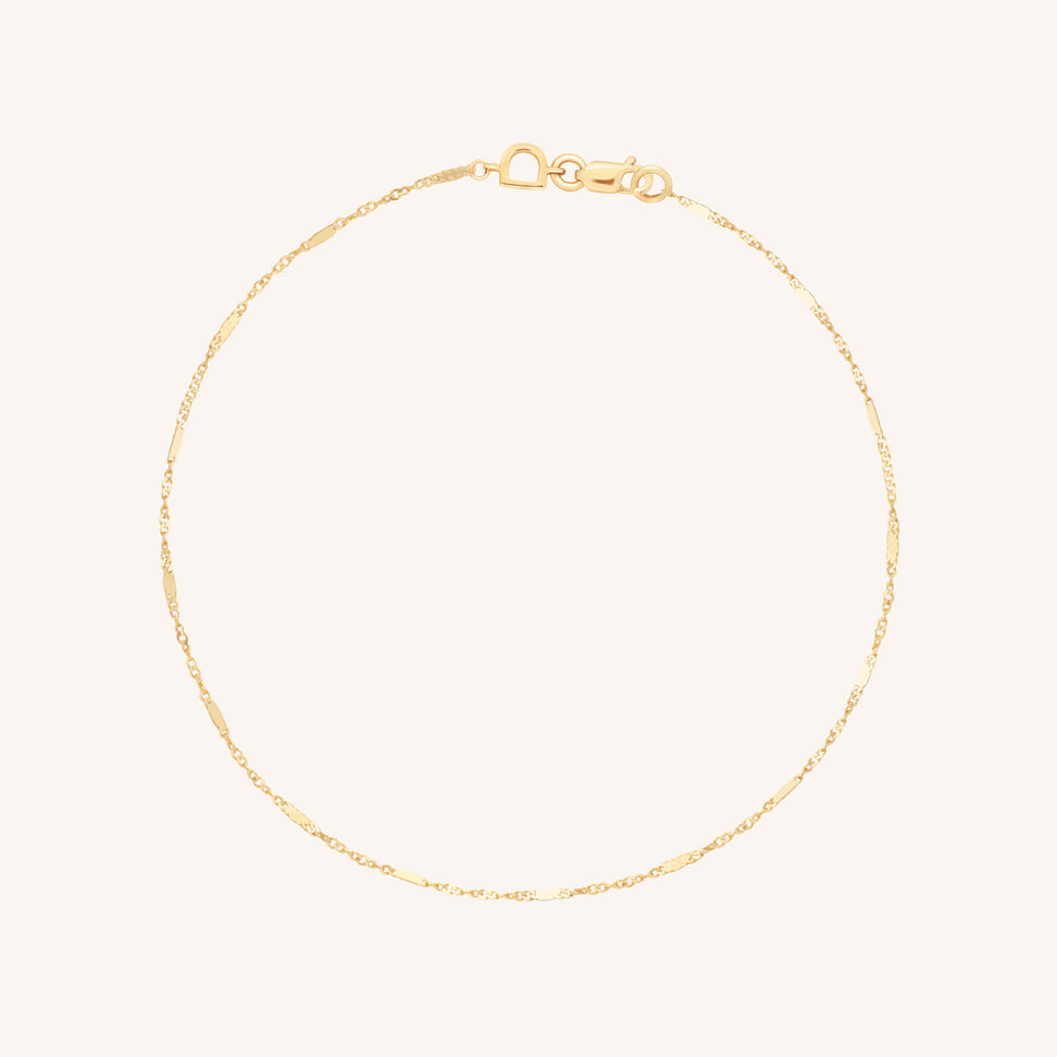 Astrid Chain Anklet in Solid Gold