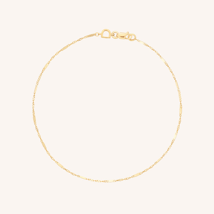 Astrid Story Chain Anklet in Solid Gold-Astrid &amp; Miyu