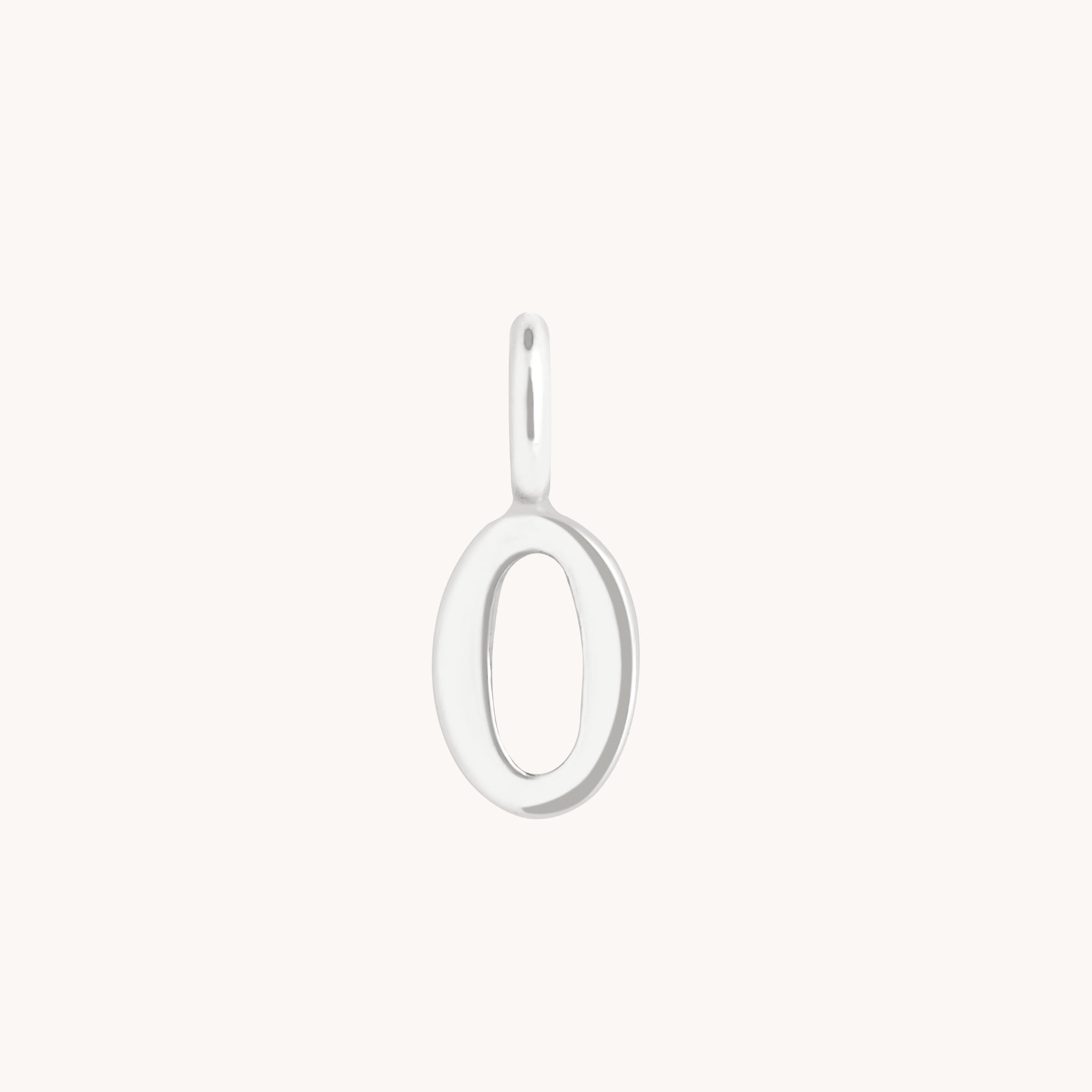 Number Charms - 0 Charm 9k White Gold - Welding Charm - Astrid &amp; Miyu