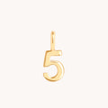 Number Charms - 5 Charm 9k Gold - Welding Charm - Astrid &amp; Miyu