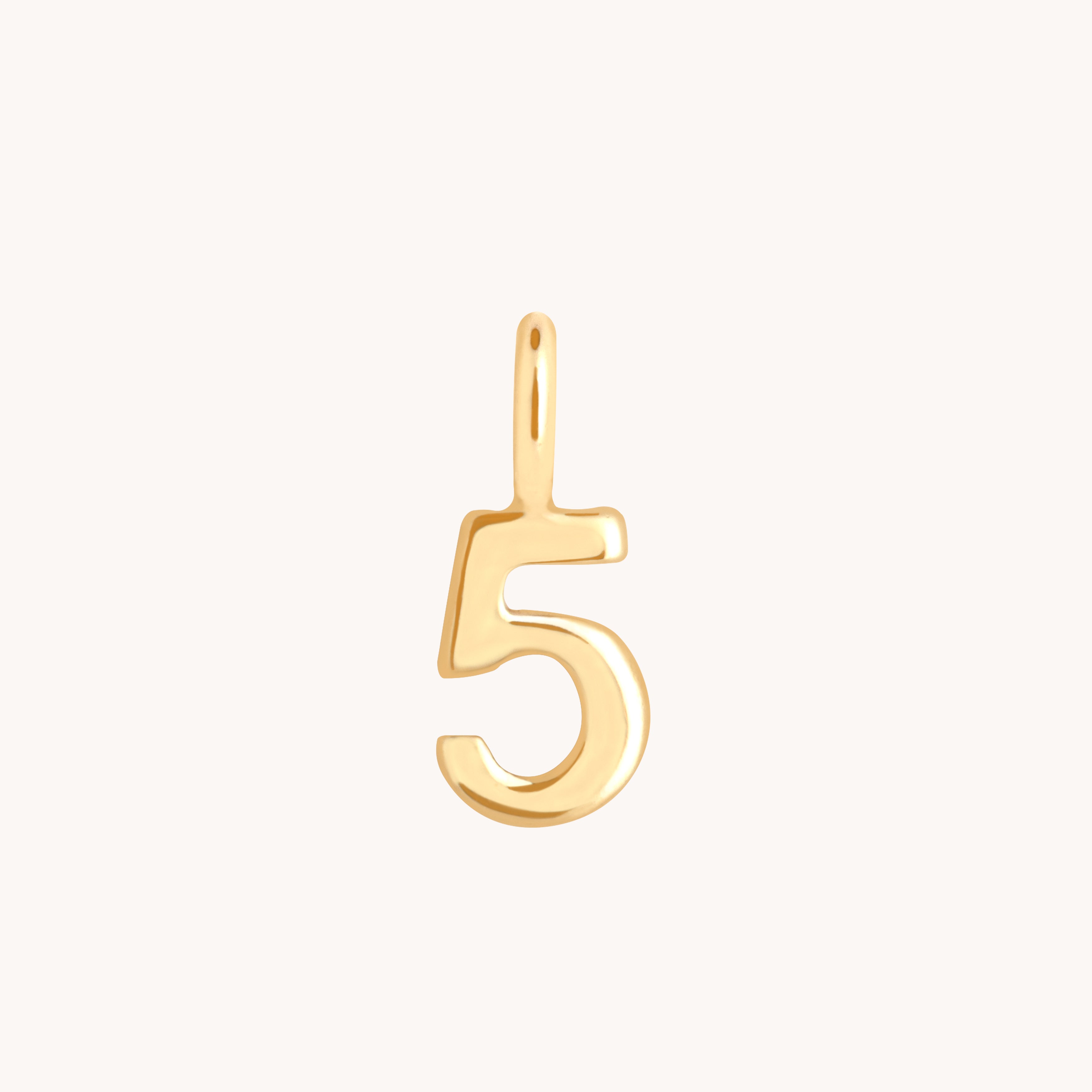 Number Charms - 5 Charm 9k Gold - Welding Charm - Astrid &amp; Miyu