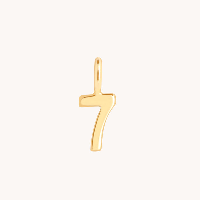 Number Charms - 7 Charm 9k Gold - Welding Charm - Astrid &amp; Miyu
