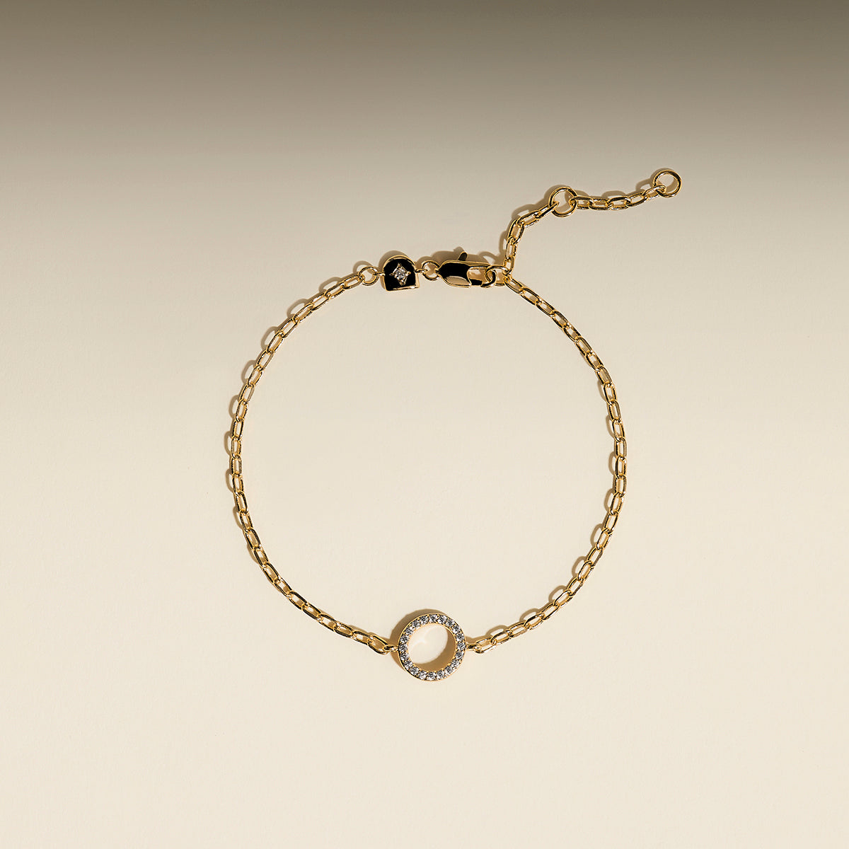 Pavé Charm Pendant Bracelet in Gold-Astrid &amp; Miyu