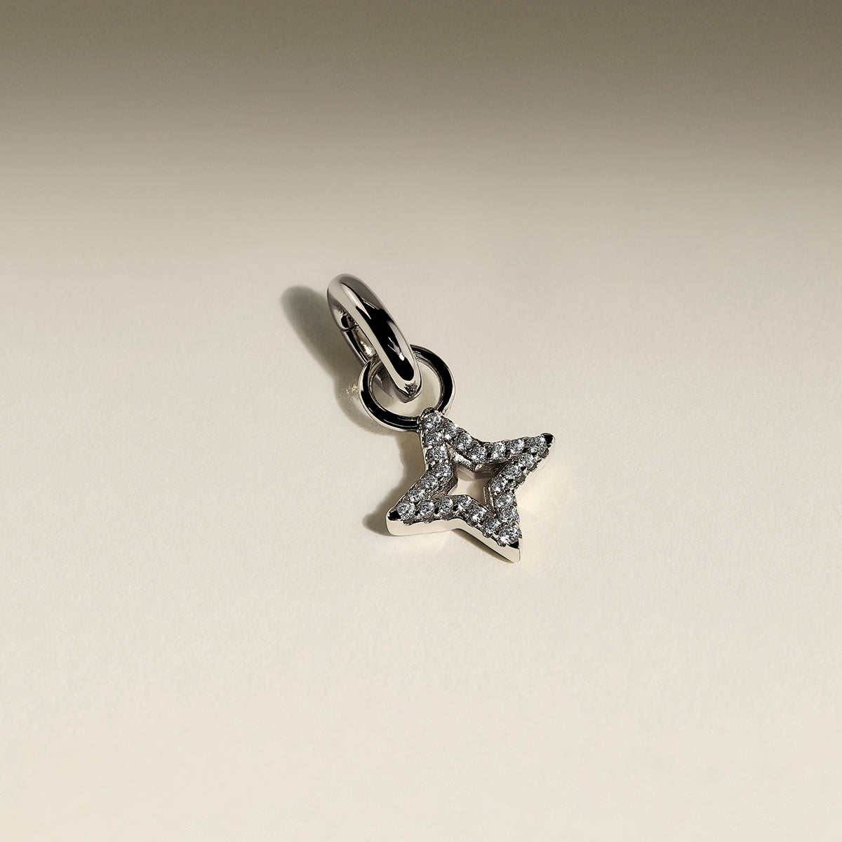 Pavé Cosmic Star Clip Charm in Silver-Astrid &amp; Miyu