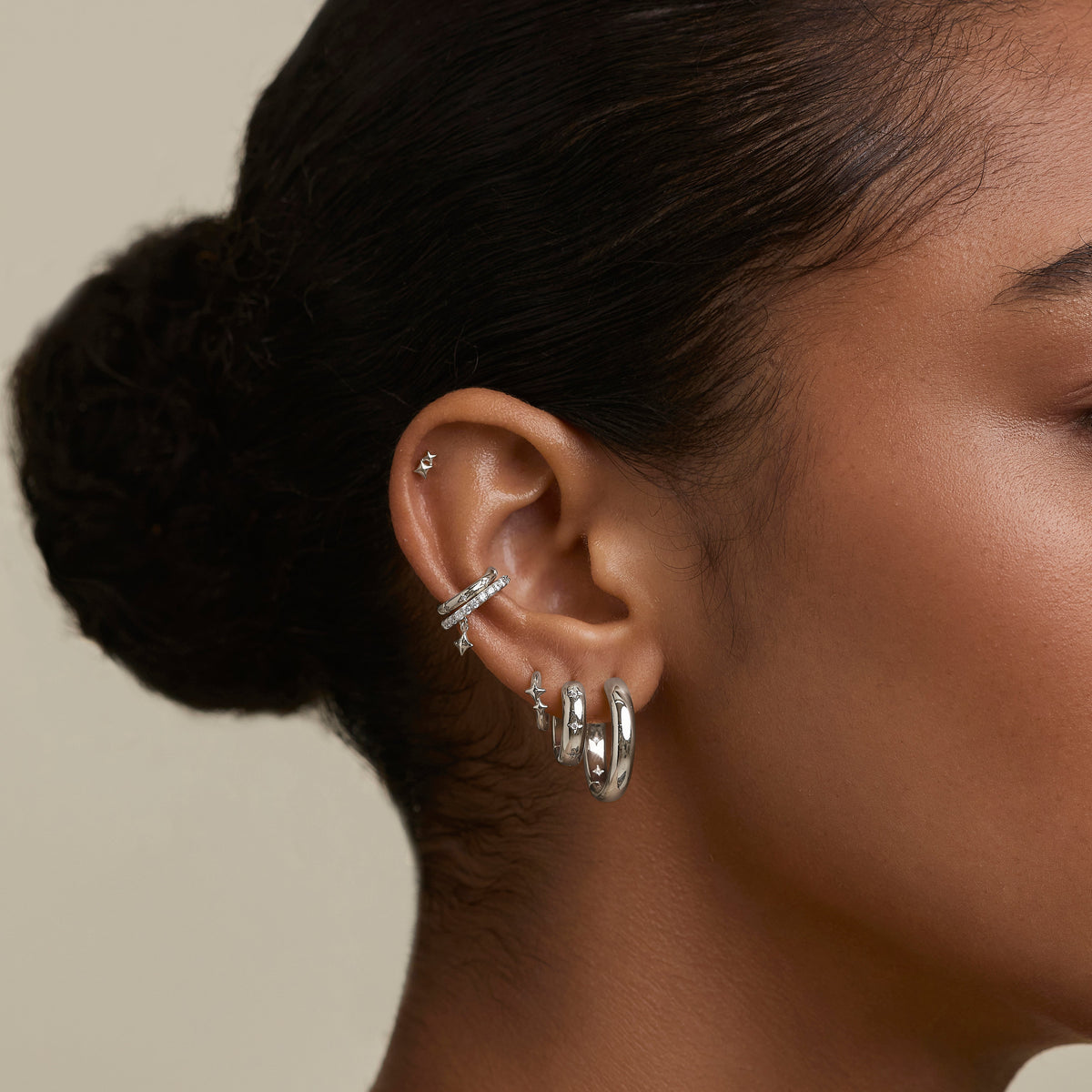 Cosmic Ear Cuff in Silver-Astrid &amp; Miyu