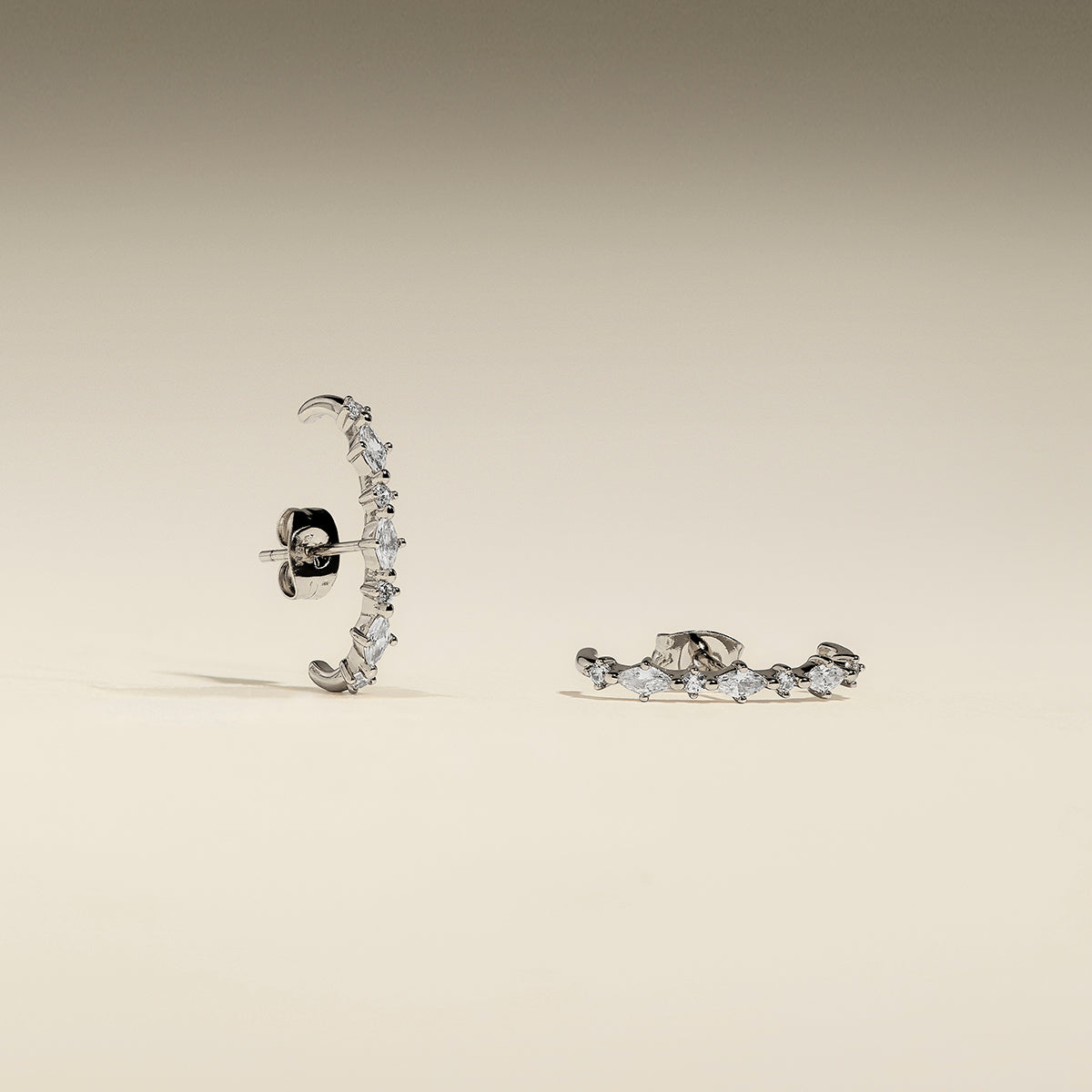Orbit Marquise Studs in Silver-Astrid &amp; Miyu