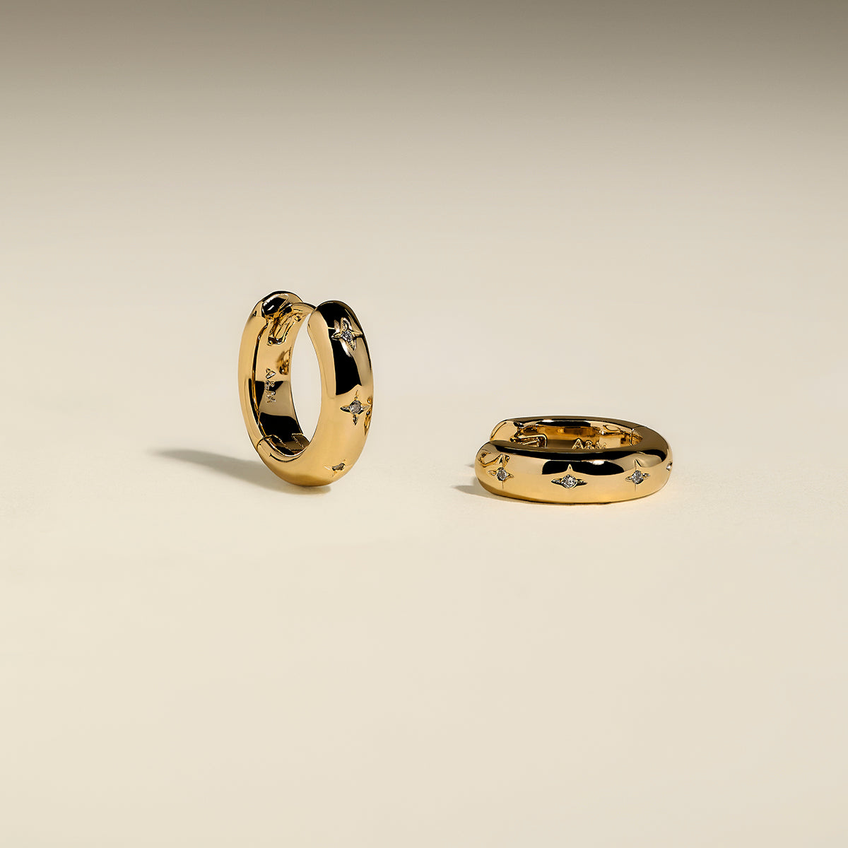 Bold Cosmic Small Hoops in Gold-Astrid &amp; Miyu