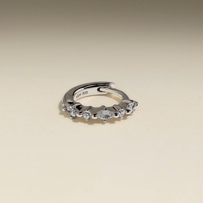 Marquise Crystal Hoop in Silver-Astrid &amp; Miyu