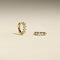 Square Crystal Huggies in Gold-Astrid &amp; Miyu