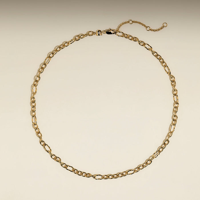 Twist Link Chain Necklace in Gold-Astrid &amp; Miyu