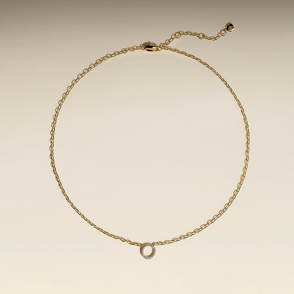 Pavé Charm Pendant Necklace in Gold-Astrid &amp; Miyu