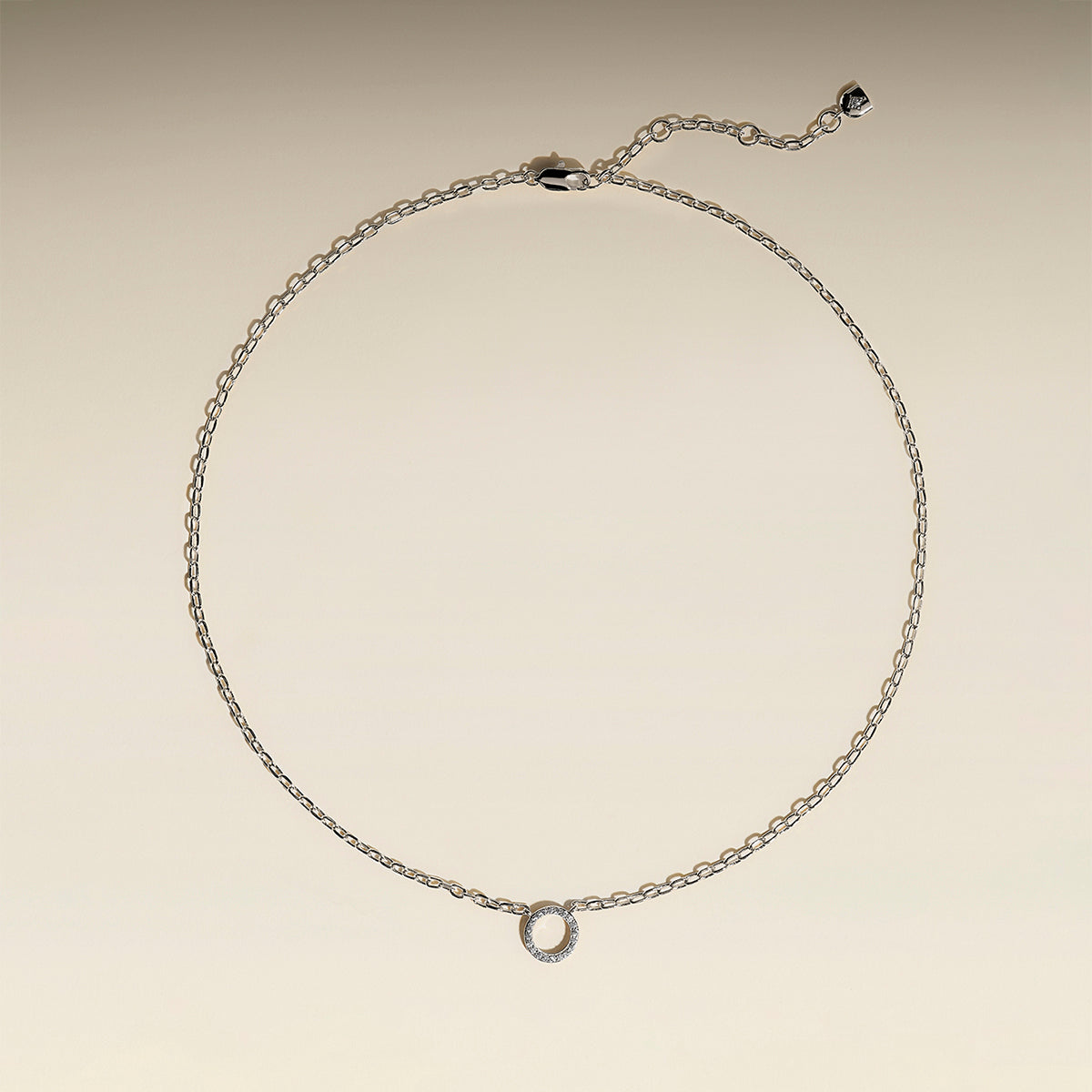 Pavé Charm Pendant Necklace in Silver-Astrid &amp; Miyu