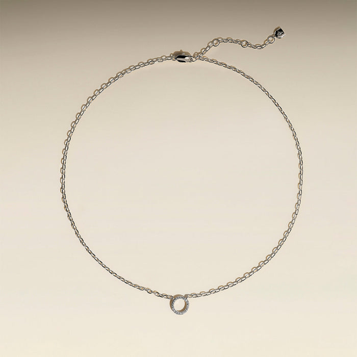 Pavé Charm Pendant Necklace in Silver-Astrid &amp; Miyu