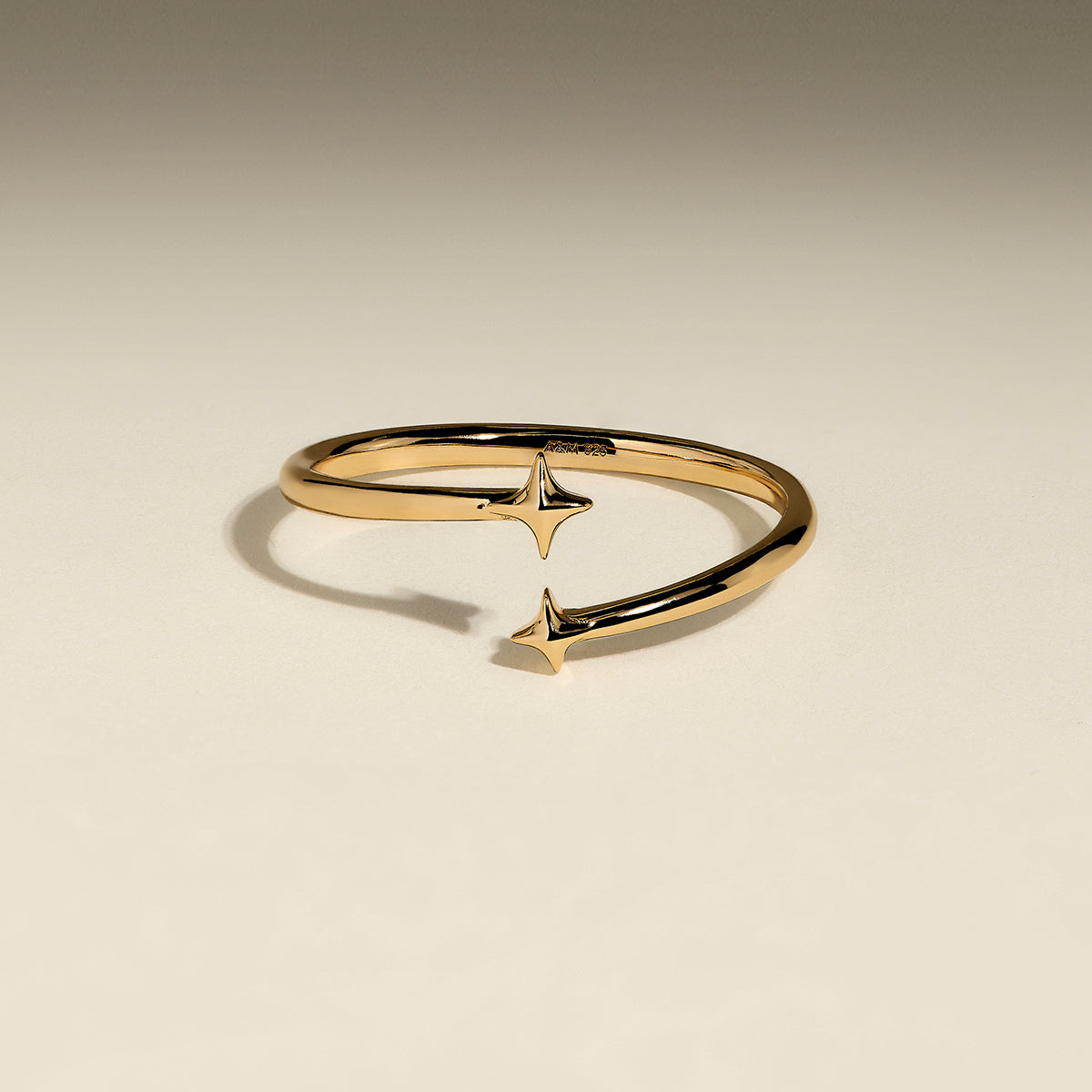 Duo Cosmic Star Open Ring in Gold-Astrid &amp; Miyu