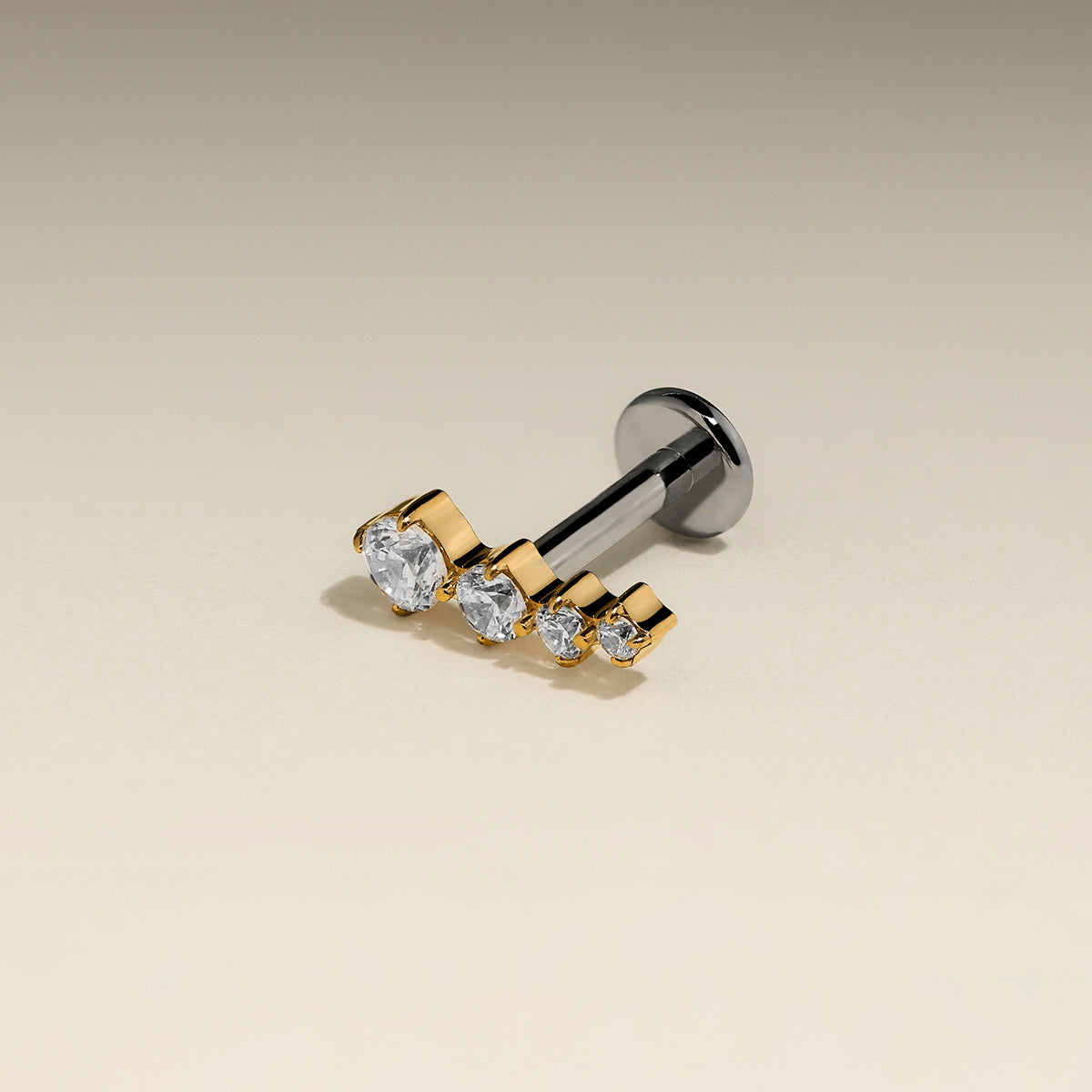 Crystal Climber Titanium Piercing Stud in Gold-Astrid &amp; Miyu