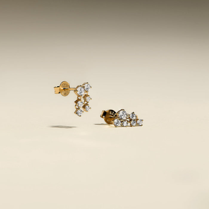 Crystal Charm Studs in Gold-Astrid &amp; Miyu