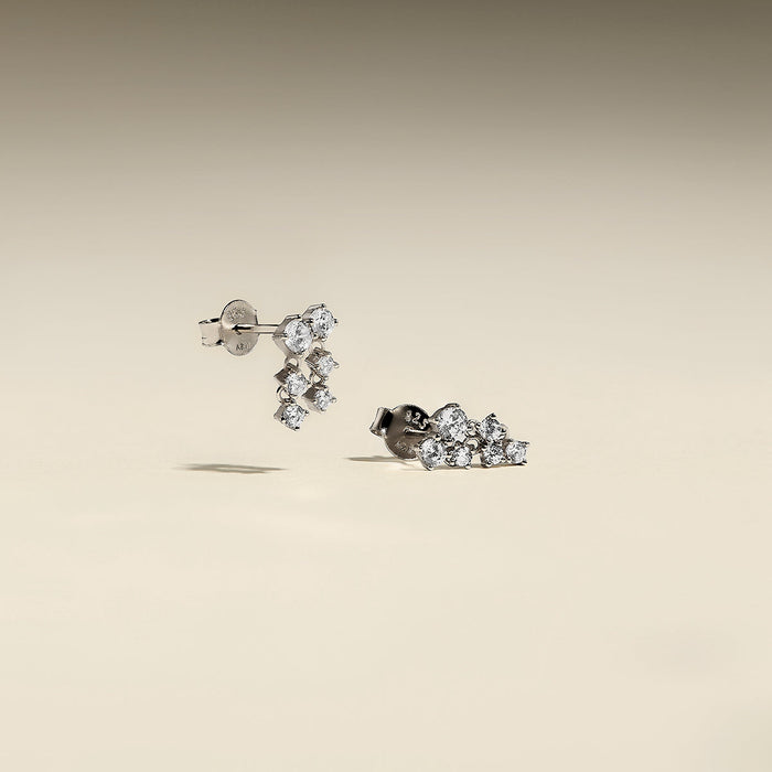 Crystal Charm Studs in Silver-Astrid &amp; Miyu
