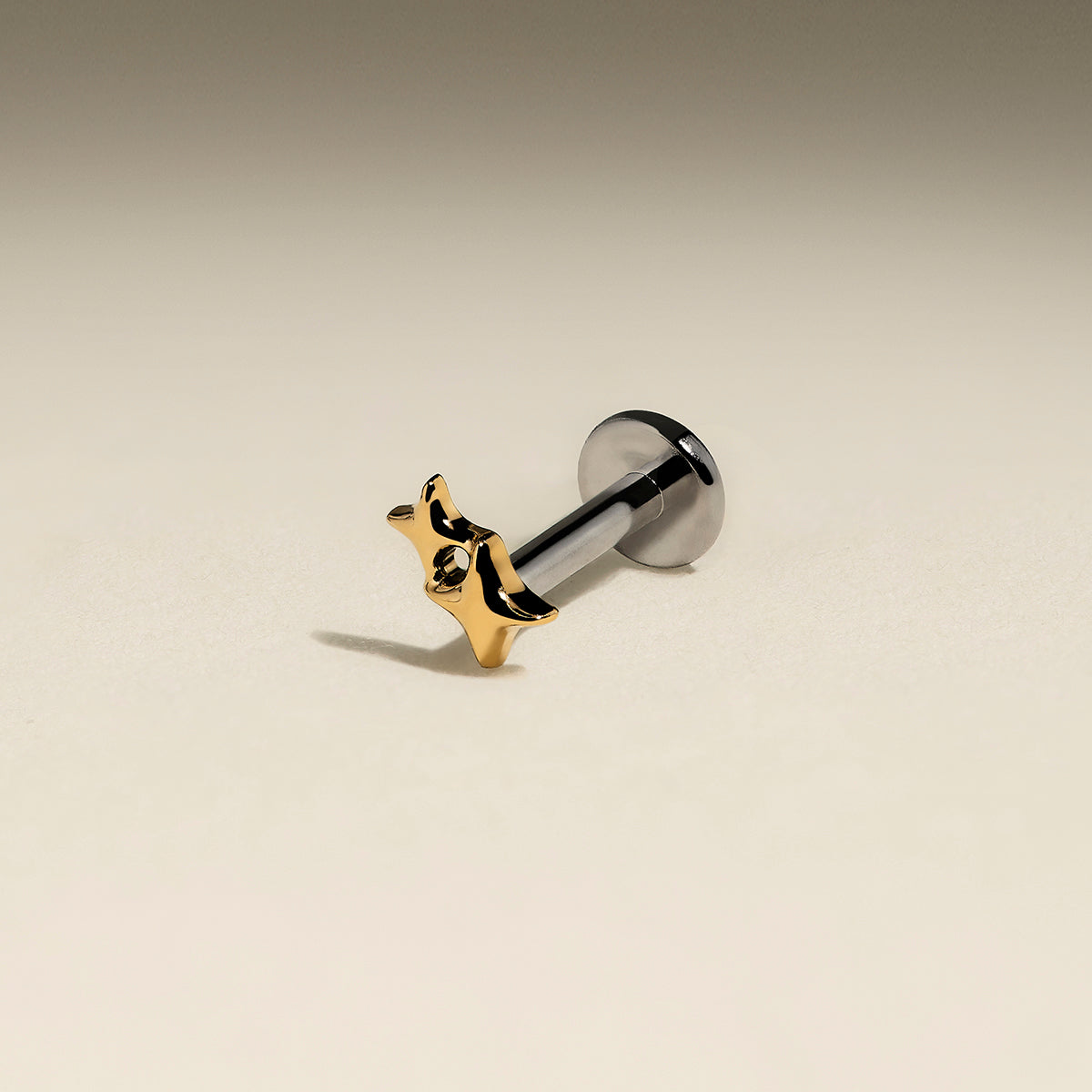 Duo Cosmic Star Titanium Piercing Stud in Gold-Astrid &amp; Miyu