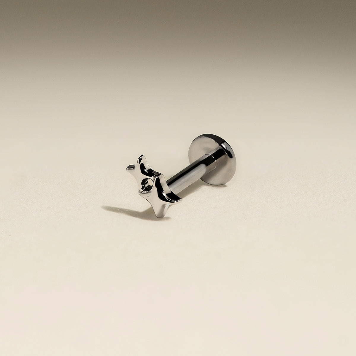 Duo Cosmic Star Titanium Piercing Stud in Platinum-Astrid &amp; Miyu