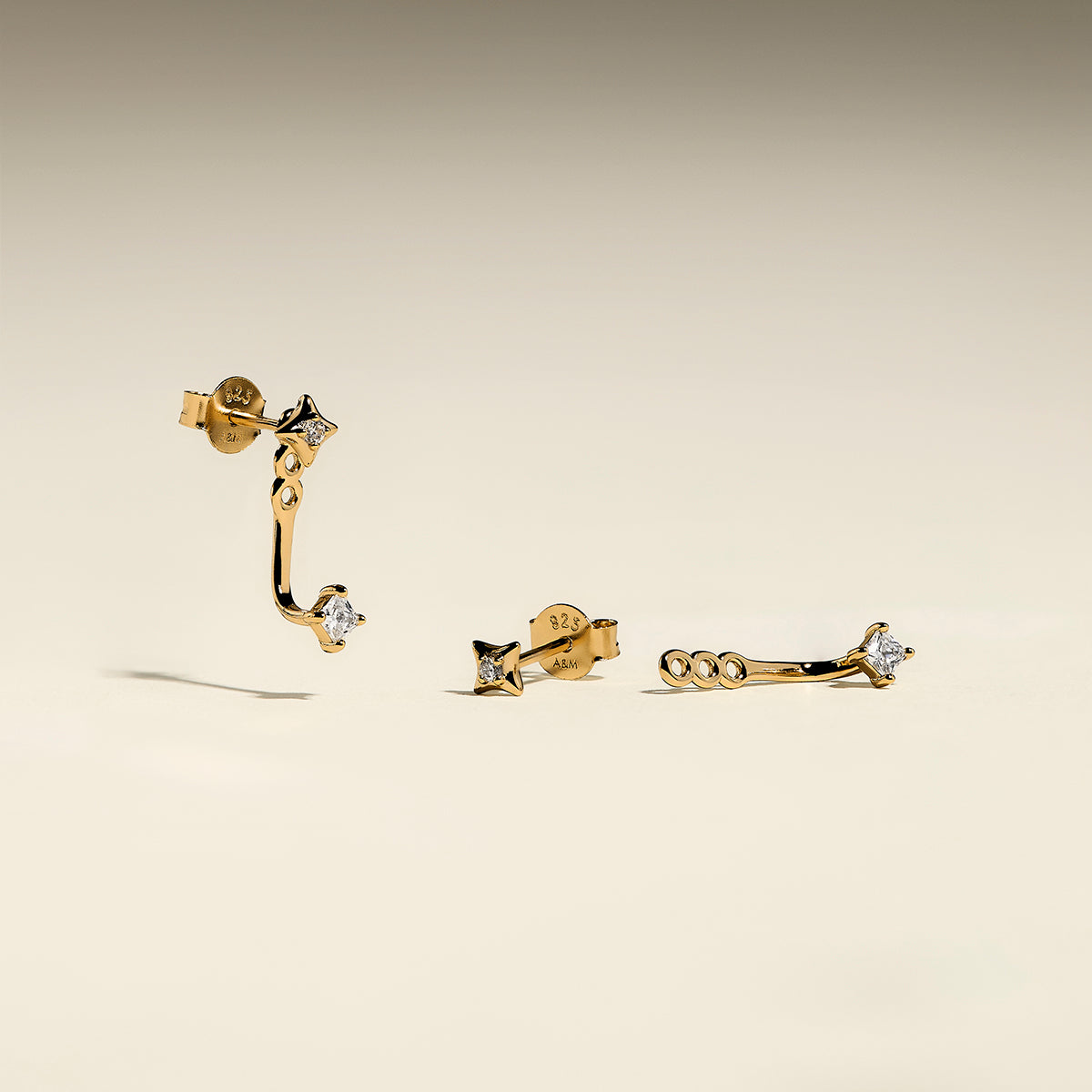 Cosmic Star Crystal Ear Jacket in Gold-Astrid &amp; Miyu