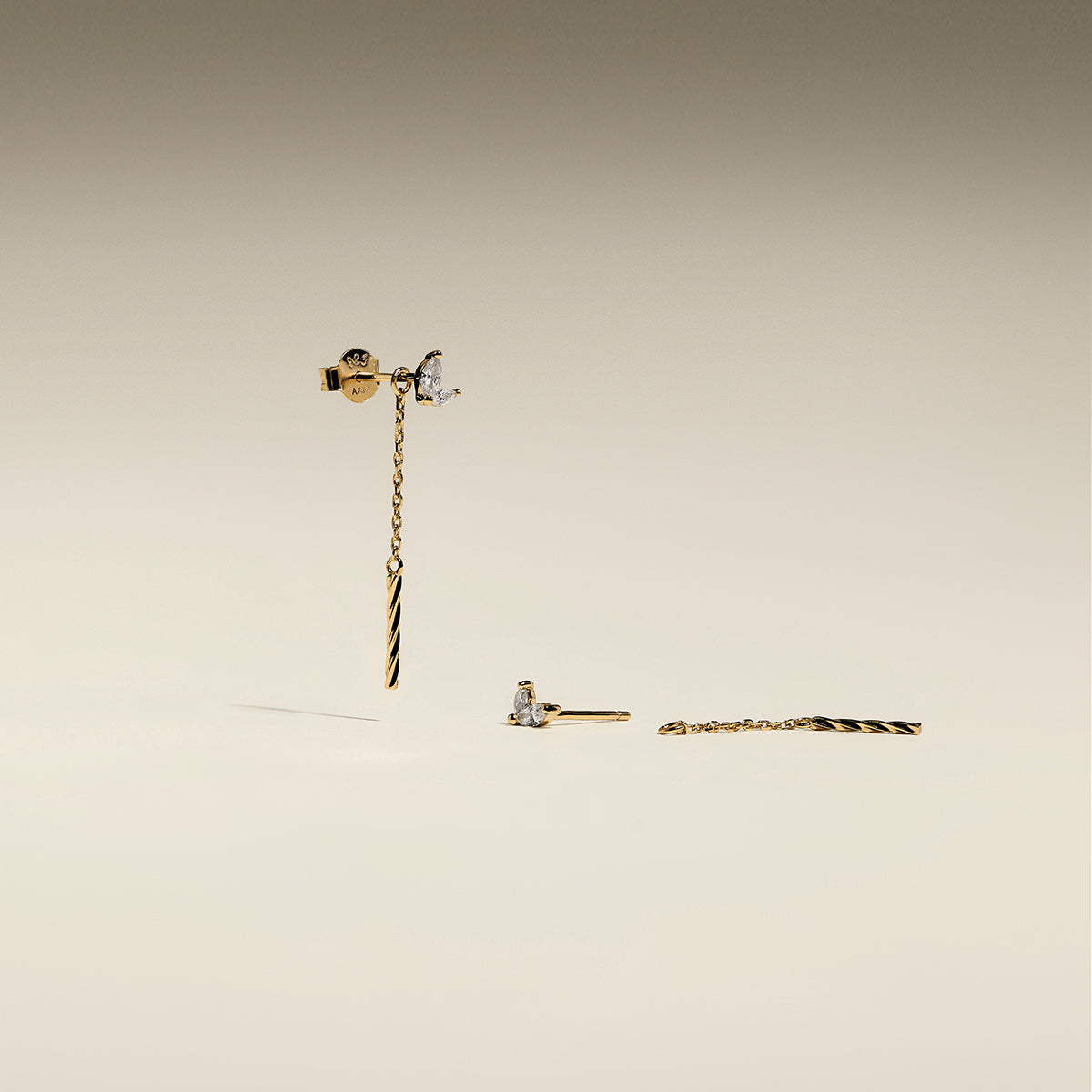 Double Marquise Drop Studs in Gold-Astrid &amp; Miyu
