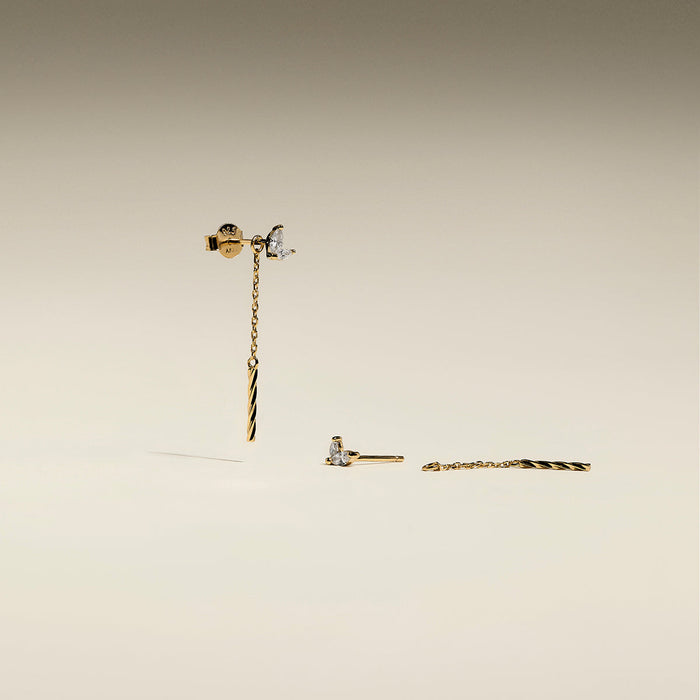 Double Marquise Drop Studs in Gold-Astrid &amp; Miyu