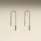 Square Crystal Thread Earrings in Silver-Astrid &amp; Miyu