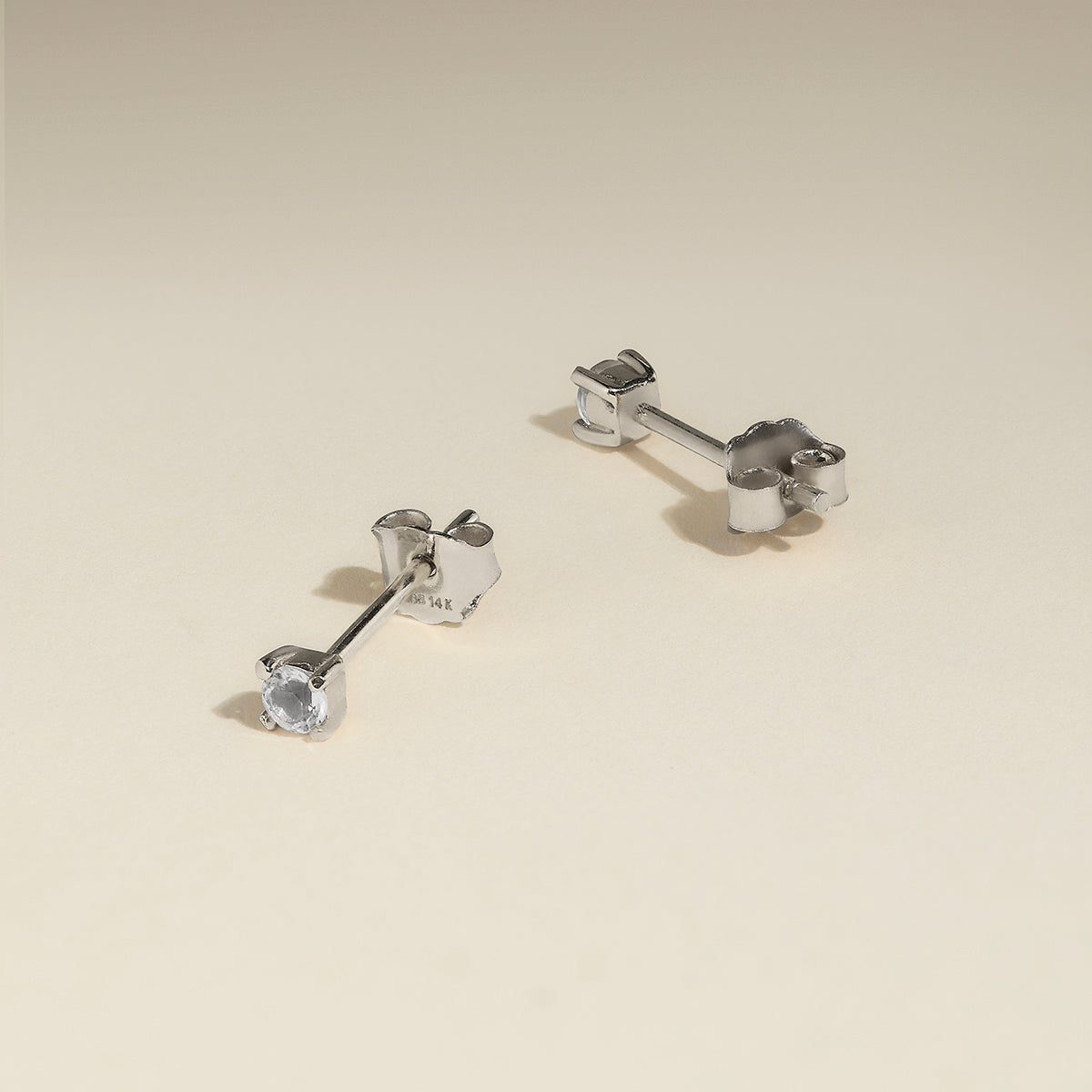 Butterfly Earring Back in Solid White Gold-Astrid &amp; Miyu