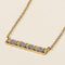 Crystal Ridged Bar Pendant Necklace in Gold-Astrid &amp; Miyu