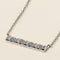 Crystal Ridged Bar Pendant Necklace in Silver-Astrid &amp; Miyu