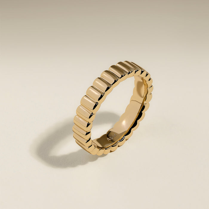 Ridged Ring in Gold-Astrid &amp; Miyu
