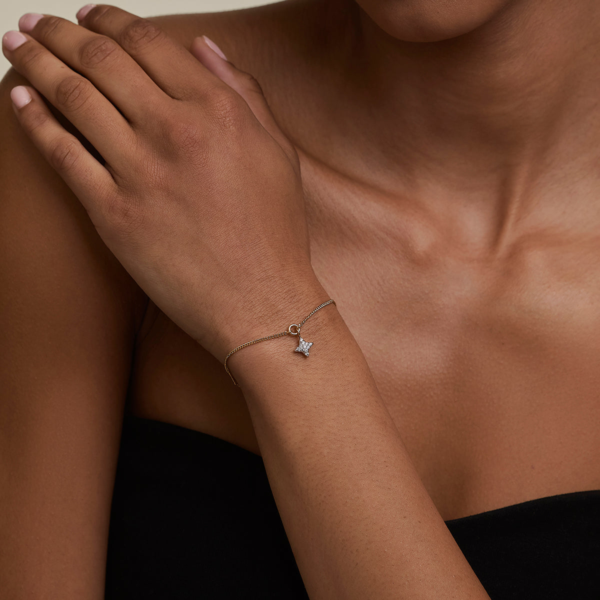 Pavé Cosmic Star Bracelet in Gold