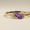 Amethyst February Birthstone Milestone Ring in Solid Gold-Astrid &amp; Miyu