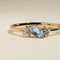Aquamarine March Birthstone Milestone Ring in Solid Gold-Astrid &amp; Miyu