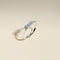 Aquamarine March Birthstone Milestone Ring in Solid White Gold-Astrid &amp; Miyu