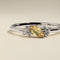 Citrine November Birthstone Milestone Ring in Solid White Gold-Astrid &amp; Miyu
