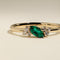 Emerald May Birthstone Milestone Ring in Solid Gold-Astrid &amp; Miyu