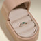 Emerald May Birthstone Milestone Ring in Solid White Gold-Astrid &amp; Miyu