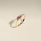 Garnet January Birthstone Milestone Ring in Solid Gold-Astrid &amp; Miyu