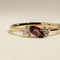 Garnet January Birthstone Milestone Ring in Solid Gold-Astrid &amp; Miyu