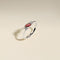 Garnet January Birthstone Milestone Ring in Solid White Gold-Astrid &amp; Miyu