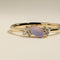 Opal October Birthstone Milestone Ring in Solid Gold-Astrid &amp; Miyu