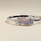 Opal October Birthstone Milestone Ring in Solid White Gold-Astrid &amp; Miyu