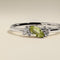 Peridot August Birthstone Milestone Ring in Solid White Gold-Astrid &amp; Miyu