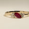 Ruby July Birthstone Milestone Ring in Solid Gold-Astrid &amp; Miyu