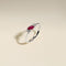 Ruby July Birthstone Milestone Ring in Solid White Gold-Astrid &amp; Miyu
