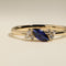 Sapphire September Birthstone Milestone Ring in Solid Gold-Astrid &amp; Miyu