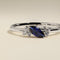 Sapphire September Birthstone Milestone Ring in Solid White Gold-Astrid &amp; Miyu