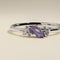 Tanzanite December Birthstone Milestone Ring in Solid White Gold-Astrid &amp; Miyu
